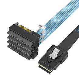 MINI SAS SFF-8087转4SFF-8482一体式 效劳器硬盘毗连线